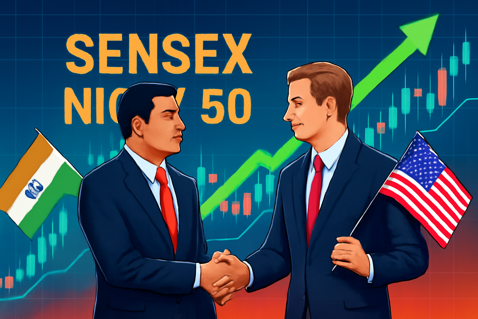 Sensex Jumps 400 Points, Nifty50 Tops 25,000: India-US Trade Talks Spark Market Rally
